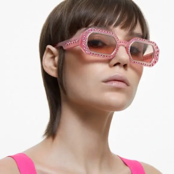 Swarovski Crystal Geometric Sunglasses - Picture 9 of 10